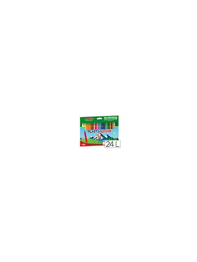 Lapices cera alpino plasti caja de 24 unidades colores surtidos