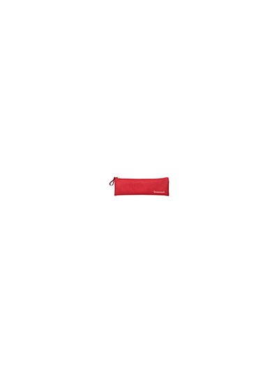 Estuche portatodo liderpapel plano estrecho una cremallera 200x60 mm rojo