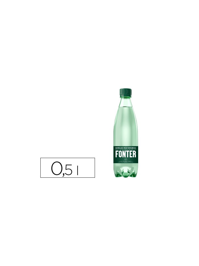 Agua mineral natural con gas fonter botella de 500ml Agua mineral natural con gas fonter botella de 500ml