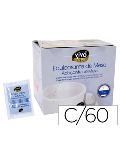 Edulcorante vivochef de facil disolucion caja de 60 sobres