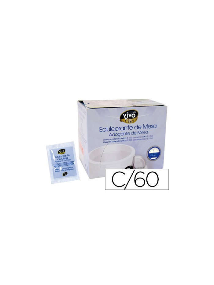 Edulcorante vivochef de facil disolucion caja de 60 sobres Edulcorante vivochef de facil disolucion caja de 60 sobres