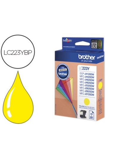 Ink-jet brother lc-223cbp amarillo dcp4120dw mfcj4420dw mfcj4620dw mfcj5320dw 550 pag