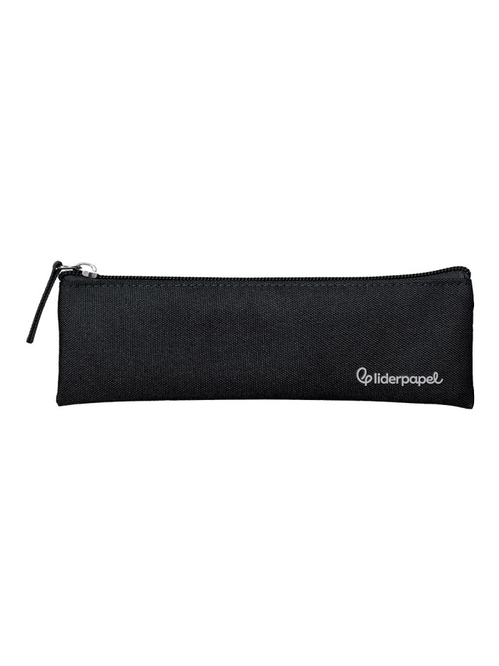 Estuche portatodo liderpapel plano estrecho una cremallera 200x60 mm negro Estuche portatodo liderpapel plano estrecho una cremallera 200x60 mm negro