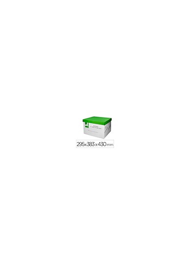 Cajon q-connect carton para 4 cajas archivo definitivo folio montaje automatico medidas interior 295x383x430mm