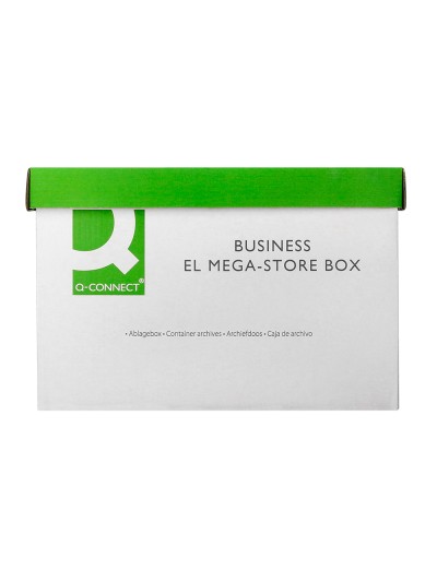 Cajon q-connect carton para 4 cajas archivo definitivo folio montaje automatico medidas interior 295x383x430mm