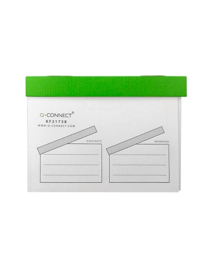 Cajon q-connect carton para 4 cajas archivo definitivo folio montaje automatico medidas interior 295x383x430mm