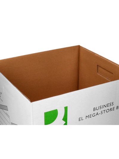 Cajon q-connect carton para 4 cajas archivo definitivo folio montaje automatico medidas interior 295x383x430mm