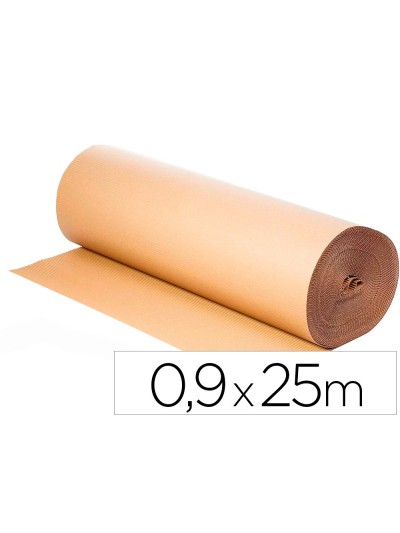 Carton ondulado q-connect 0,90x25 m 250 g/m2 kraft