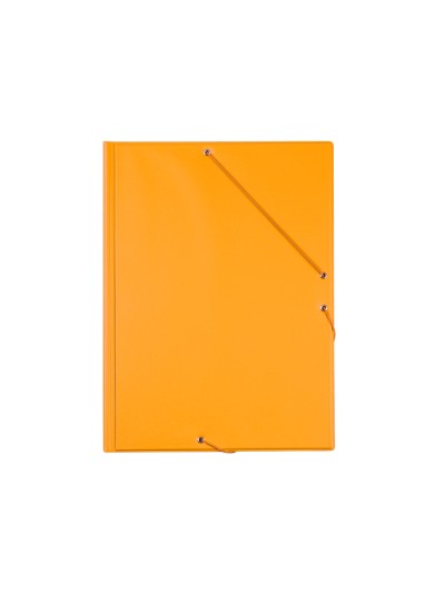 Carpeta liderpapel gomas folio 3 solapas carton forrado pvc naranja