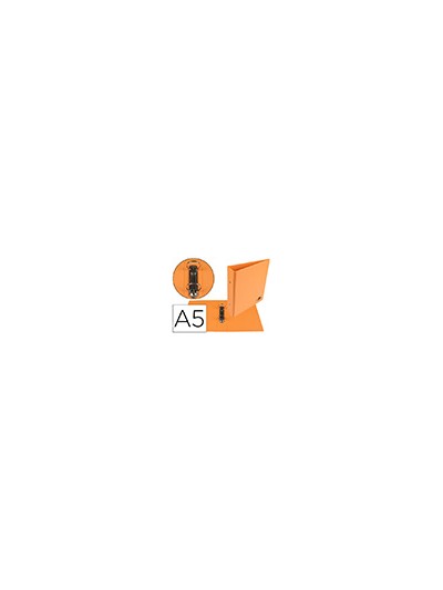 Carpeta de 2 anillas 40 mm redondas liderpapel a5 carton forrado pvc naranja