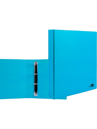 Carpeta de 4 anillas 40 mm mixtas liderpapel a4 carton forrado pvc azul