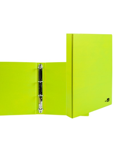 Carpeta de 4 anillas 25 mm mixtas liderpapel a4 carton forrado pvc verde