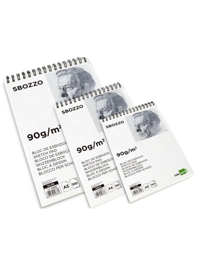 Bloc dibujo liderpapel esbozos espiral a5 148x210 mm 100 hojas 90gr/m2 sin recuadro