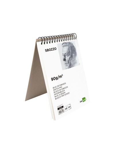 Bloc dibujo liderpapel esbozos espiral a5 148x210 mm 100 hojas 90gr/m2 sin recuadro