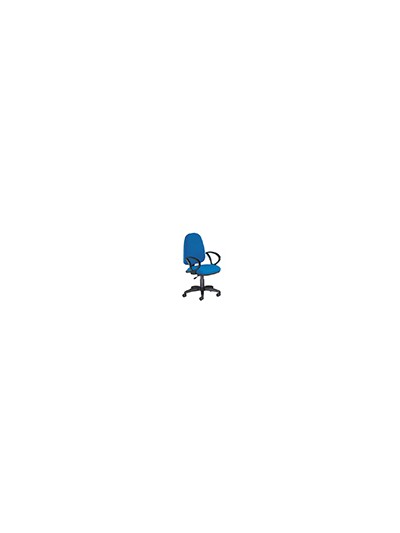 Silla rocada con brazos color azul diametro base 610 mm respaldo de 490 mm x 420 mm