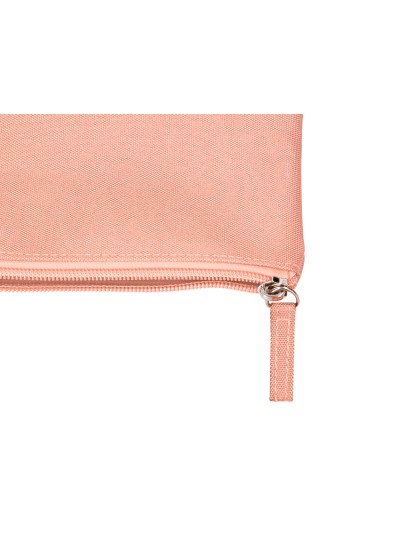 Estuche portatodo liderpapel plano ancho una cremallera 200x100 mm rosa melocoton