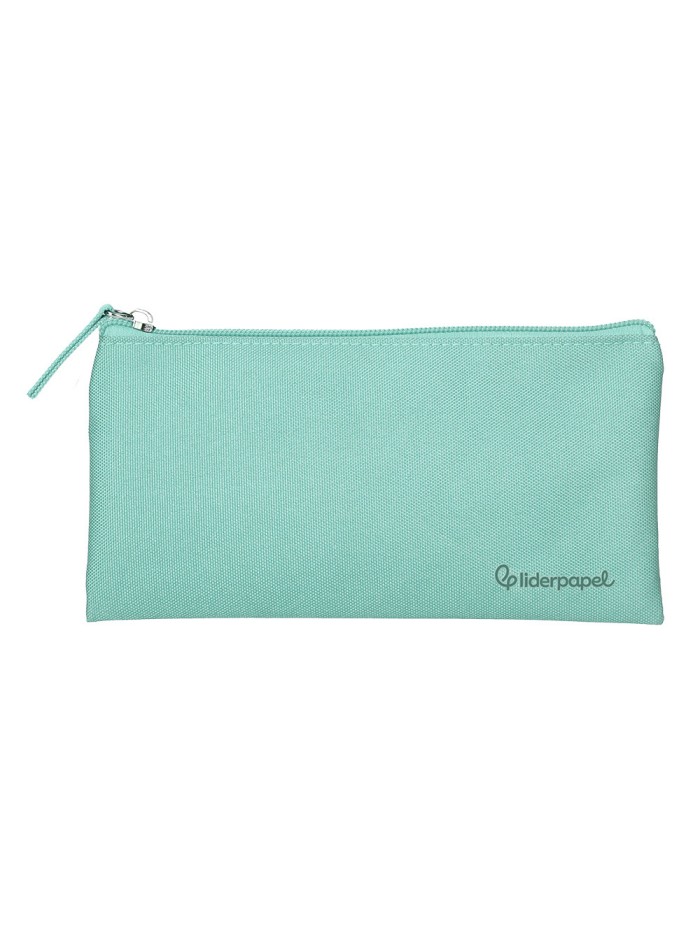 Estuche portatodo liderpapel plano ancho una cremallera 200x100 mm verde manzana Estuche portatodo liderpapel plano ancho una cremallera 200x100 mm verde manzana
