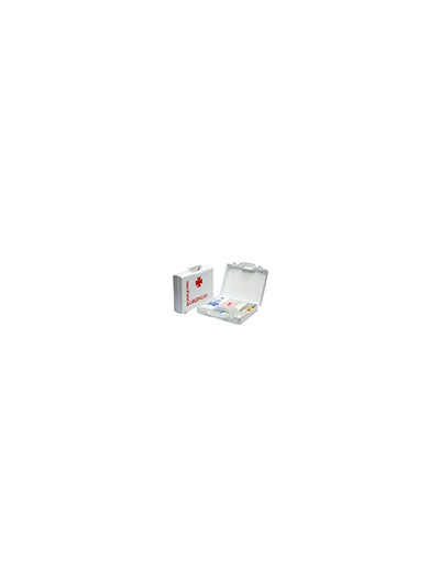 Botiquin polipropileno con material para primeros auxilios forma de maletin 270x230x70 mm