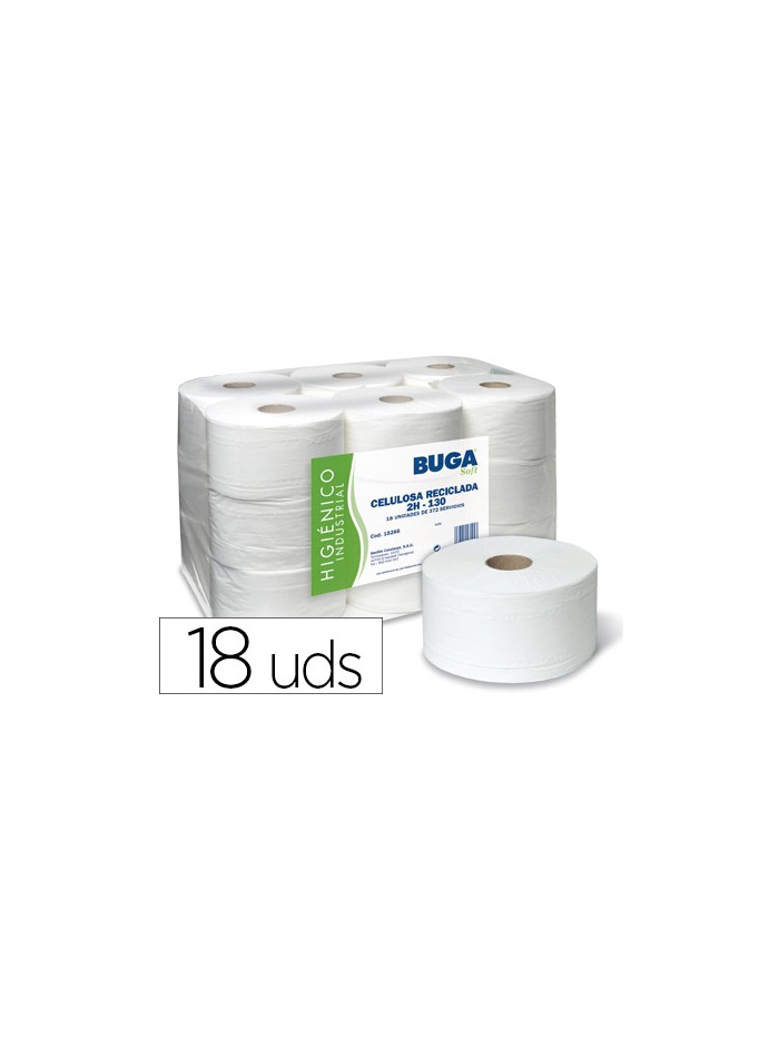 Papel higienico industrial gofrado buga reciclado 2 capas 130 m Papel higienico industrial gofrado buga reciclado 2 capas 130 m