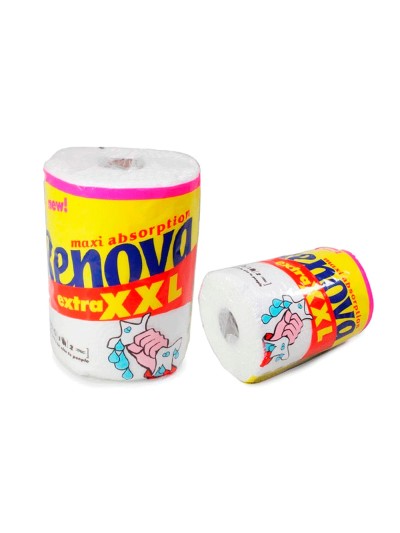 Papel de cocina renova jumbo ultra absorbente 42g/m2 ancho 210mm largo 25m