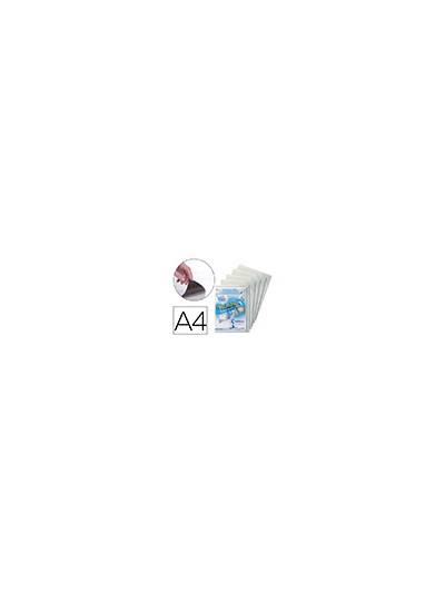 Funda de presentacion tarifold adhesiva permanente rigida y anti reflejo din a4 pack 5 unidades