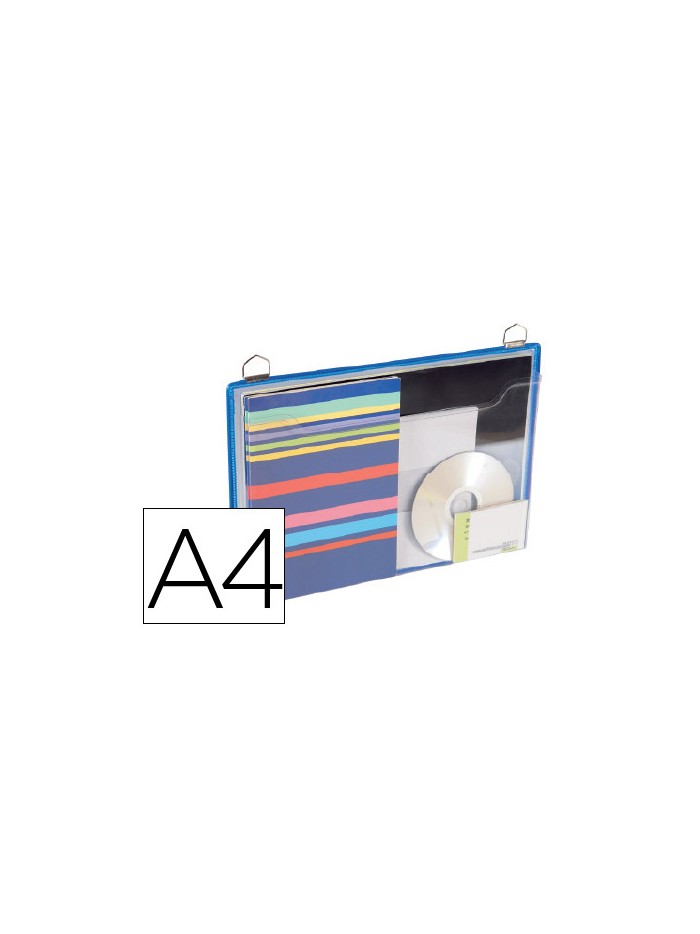 Funda para colgar tarifold din a4 anilla metalica formato horizontal pack de 5 unidades color azul Funda para colgar tarifold din a4 anilla metalica formato horizontal pack de 5 unidades color azul