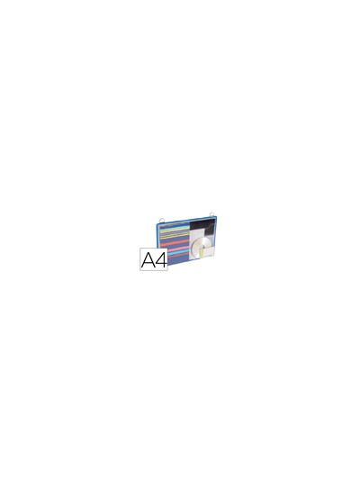Funda para colgar tarifold din a4 anilla metalica formato horizontal pack de 5 unidades color azul