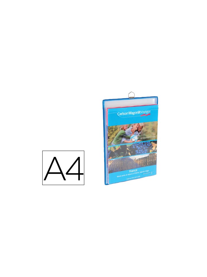 Funda para colgar tarifold din a4 anilla metalica formato vertical pack de 5 5 unidades color azul Funda para colgar tarifold din a4 anilla metalica formato vertical pack de 5 5 unidades color azul