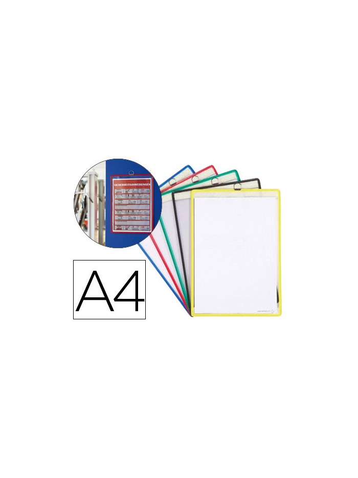 Funda para colgar tarifold din a4 anilla metalica ideal para pizarras de corcho pack de 5 unidades colores surtidos Funda para colgar tarifold din a4 anilla metalica ideal para pizarras de corcho pack de 5 unidades colores surtidos