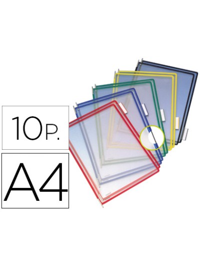 Funda para portacatalogo tarifold din a4 colores surtidos pack de 10 unidades