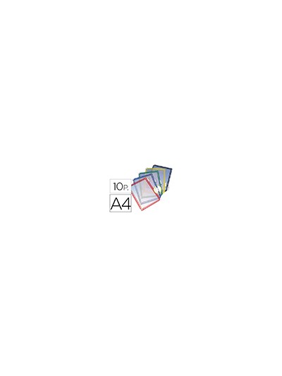 Funda para portacatalogo tarifold din a4 colores surtidos pack de 10 unidades