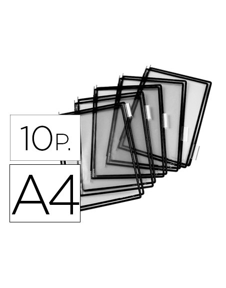 Funda para portacatalogo tarifold din a4 color negro pack de 10 unidades