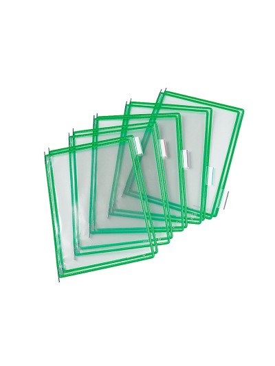 Funda para portacatalogo tarifold din a4 color verde pack de 10 unidades