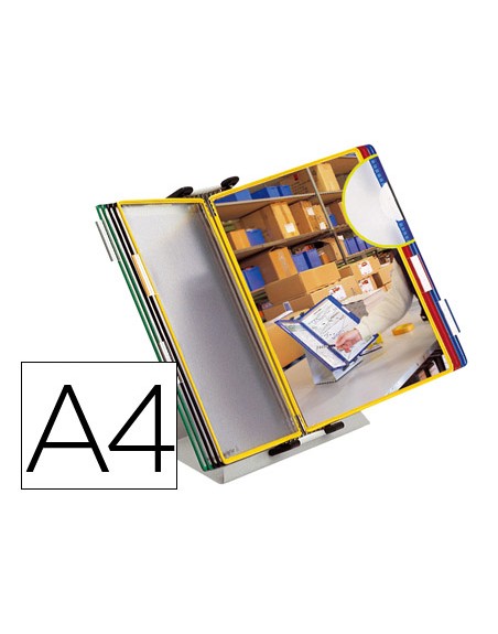Portacatalogo sobremesa pvc tarifold con 10 fundas din a4 colores surtidos