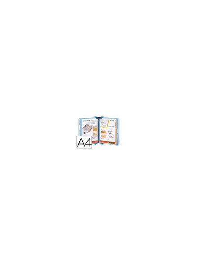 Portacatalogo de pared polipropileno tarifold con 10 fundas din a4 color azul
