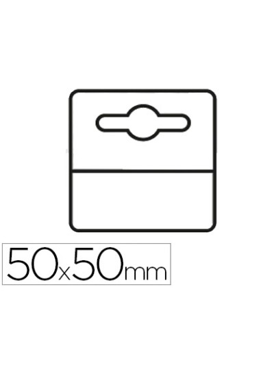 Etiqueta colgador adhesiva 3l office en pvc 50x50 mm pack de 1000 unidades