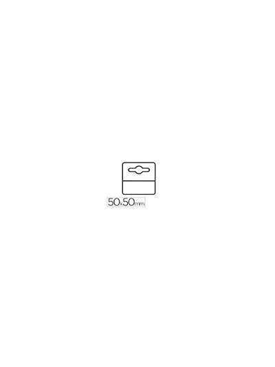 Etiqueta colgador adhesiva 3l office en pvc 50x50 mm pack de 1000 unidades