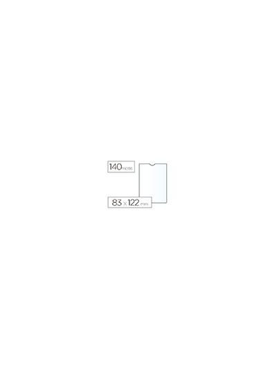 Funda portadocumento esselte plastico transparente 140 micras tamaño 83x122 mm