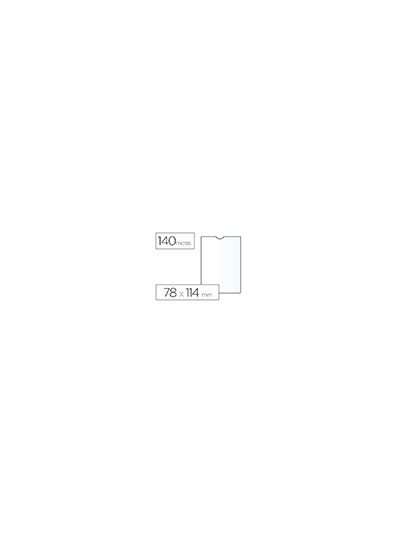Funda portadocumento esselte plastico transparente 140 micras tamaño 78x114 mm