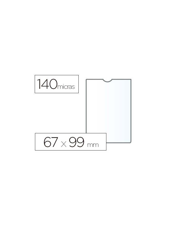 Funda portadocumento esselte plastico transparente 140 micras tamaño 67x99 mm Funda portadocumento esselte plastico transparente 140 micras tamaño 67x99 mm