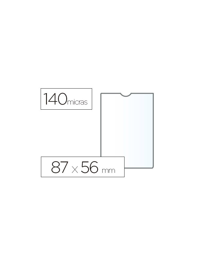 Funda portadocumento esselte plastico transparente 140 micras tamaño 87x56 mm Funda portadocumento esselte plastico transparente 140 micras tamaño 87x56 mm
