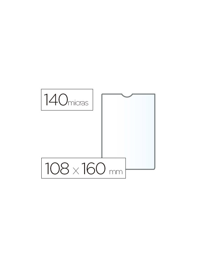 Funda portadocumento esselte plastico transparente 140 micras tamaño 108x160 mm Funda portadocumento esselte plastico transparente 140 micras tamaño 108x160 mm