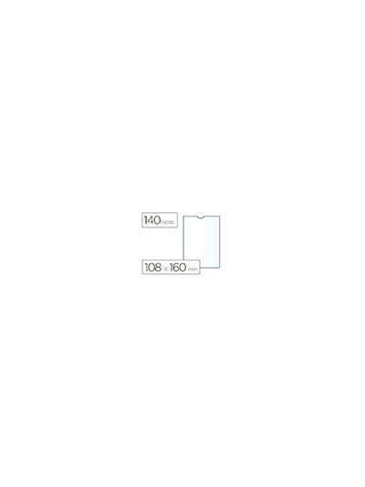 Funda portadocumento esselte plastico transparente 140 micras tamaño 108x160 mm