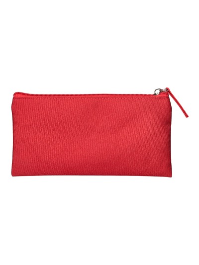 Estuche portatodo liderpapel plano ancho una cremallera 200x100 mm rojo