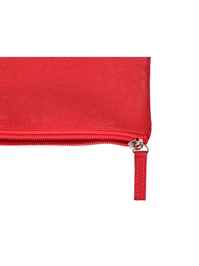 Estuche portatodo liderpapel plano ancho una cremallera 200x100 mm rojo