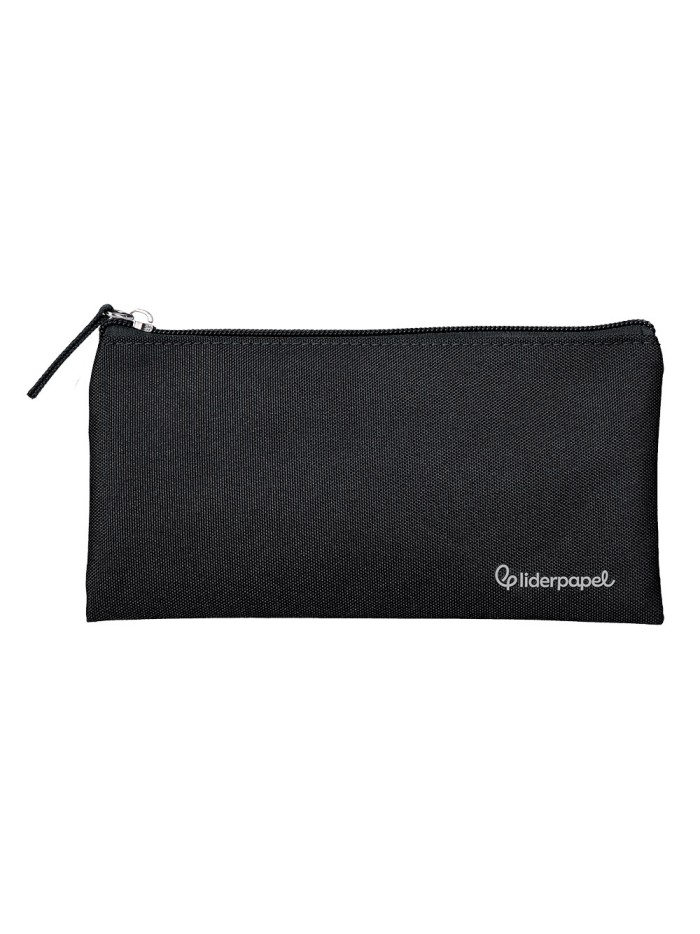 Estuche portatodo liderpapel plano ancho una cremallera 200x100 mm negro Estuche portatodo liderpapel plano ancho una cremallera 200x100 mm negro