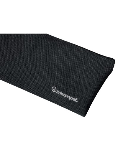 Estuche portatodo liderpapel plano ancho una cremallera 200x100 mm negro