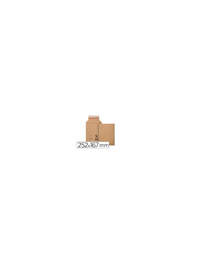 Sobre para envios q-connect carton 100% reciclado y reciclable cierre autoadhesivo252x167x72 mm color kraft