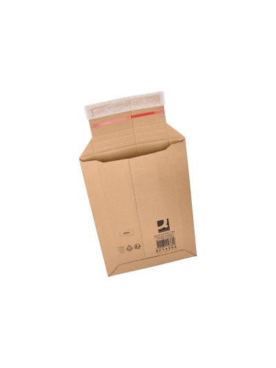 Sobre para envios q-connect carton 100% reciclado y reciclable cierre autoadhesivo252x167x72 mm color kraft