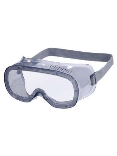 Gafas de proteccion deltaplus panoramicas montura flexible de pvc ventilacion directa talla ajustable color gris